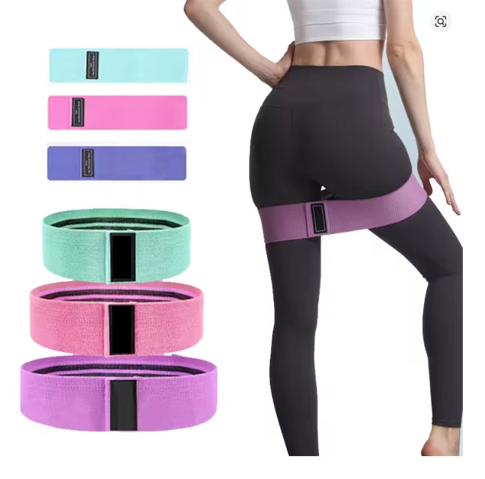 Bandas Elásticas de Resistencia | Pack 3 niveles – Glúteos, Piernas y Abdomen