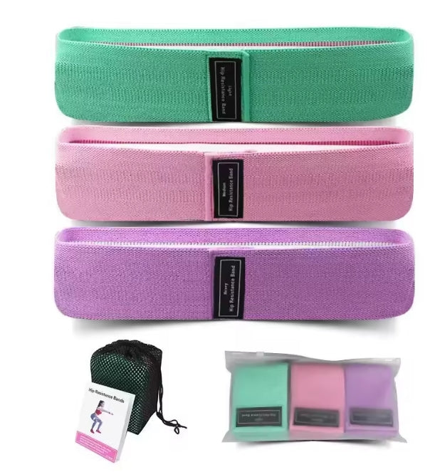 Bandas Elásticas de Resistencia | Pack 3 niveles – Glúteos, Piernas y Abdomen